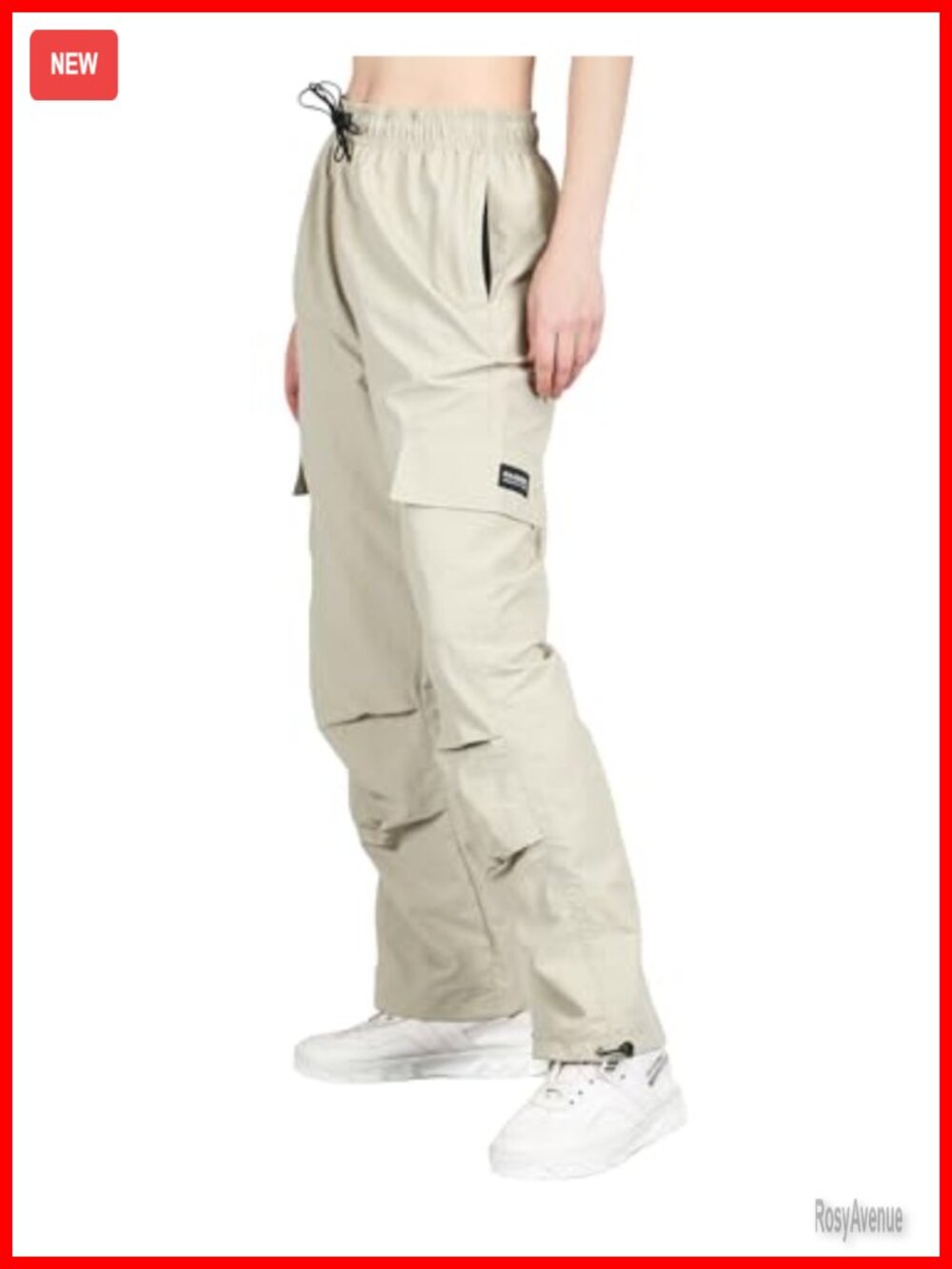 Women's Quick-Dry Cargo Parachute Pants Waterproof Utility Hiking Pants